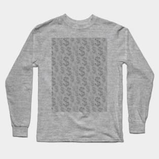 Sliver dollar signs pattern Long Sleeve T-Shirt